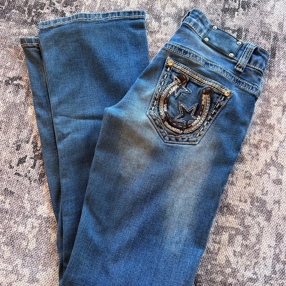 Wild Heart Embroidered  Kids Jeans